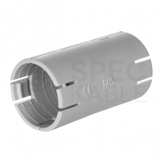 Łącznik składany prosty LSP 25 szary do rur sztywnych (RL i RLM) oraz karbowanych (RKGL i RKGS) AKS [komplet 3szt]