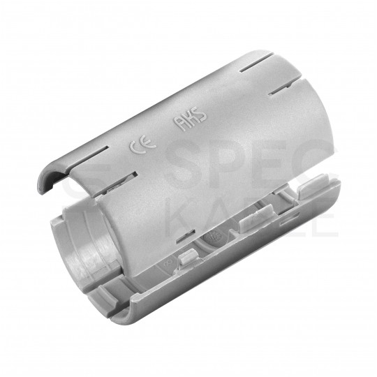 Łącznik składany prosty LSP 25 szary do rur sztywnych (RL i RLM) oraz karbowanych (RKGL i RKGS) AKS [komplet 3szt]