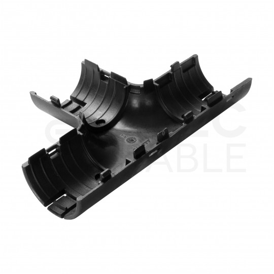 Łącznik składany trójnik LST 25 czarny do rur sztywnych (RL i RLM) oraz karbowanych (RKGL i RKGS) AKS