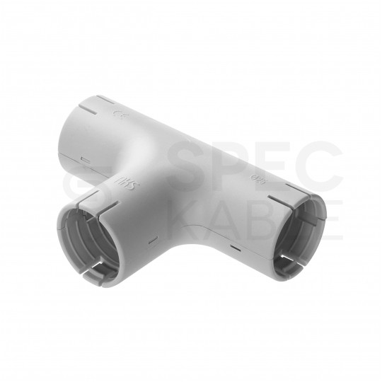 Łącznik składany trójnik LST 25 szary do rur sztywnych (RL i RLM) oraz karbowanych (RKGL i RKGS) AKS