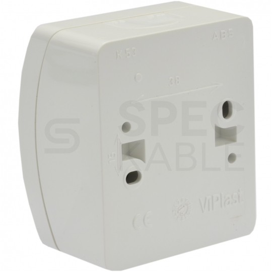 Łącznik świecznikowy podwójny natynkowy hermetyczny IP44 biały Koala ViPlast