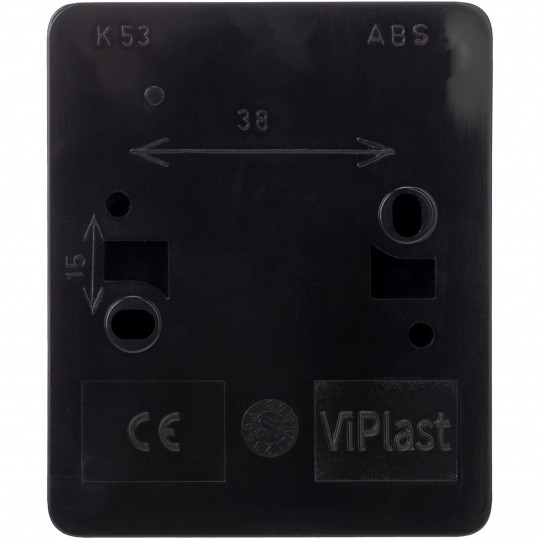 Łącznik świecznikowy podwójny natynkowy hermetyczny IP44 czarny Koala ViPlast
