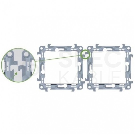Łącznik świecznikowy podwójny SIMON 10 biały szybkozłącze 10AX Kontakt Simon CW5C.01/11