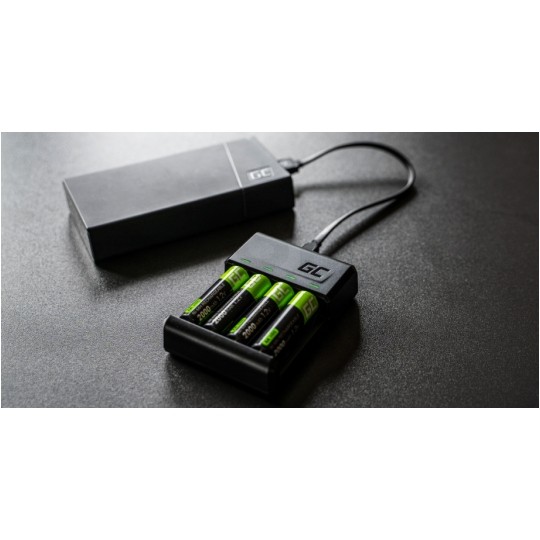 Ładowarka akumulatorów 4x Ni-MH (R03 AAA / R6 AA) VitalCharger Green Cell