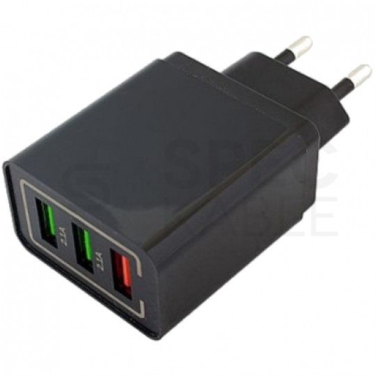 Ładowarka sieciowa 3x USB A (5V / 2,1A) Quick Charge 3.0