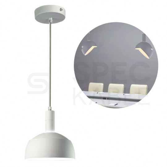 Lampa dekoracyjna wisząca aluminiowa biała regulowany kąt 1,2m E14 max 60W IP20 V-TAC VT-7100