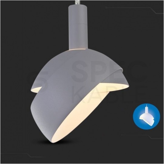 Lampa dekoracyjna wisząca aluminiowa szara regulowany kąt 1,2m E14 max 60W IP20 V-TAC VT-7100