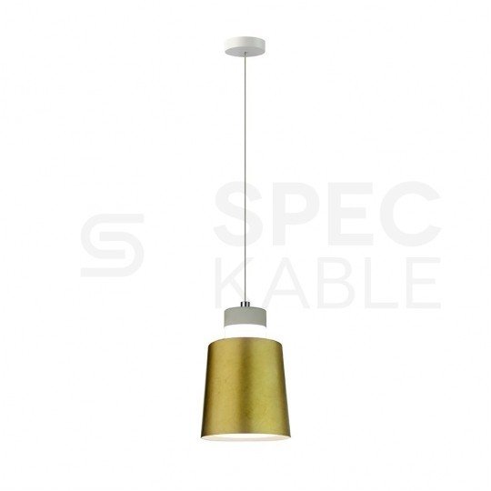 Lampa dekoracyjna wisząca LED 7W 400lm 3000K IP20 fi:120mm dł:1220mm akryl złoty barwa WW biała ciepła V-TAC VT-7333-G