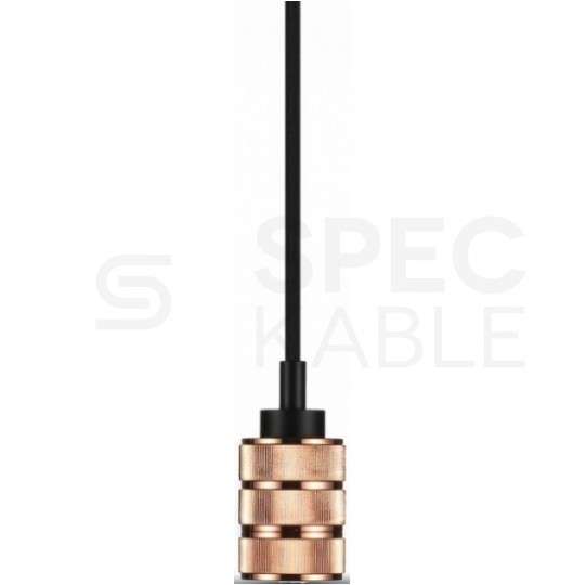 Lampa dekoracyjna wisząca różowe złote 2 pierścienie 1m E27 max 60W IP20 V-TAC VT-7999