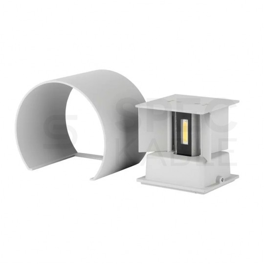 Lampa elewacyjna, kinkiet walec LED 6W 660lm 3000K IP65 szary barwa WW biała ciepła V-TAC VT-756-G