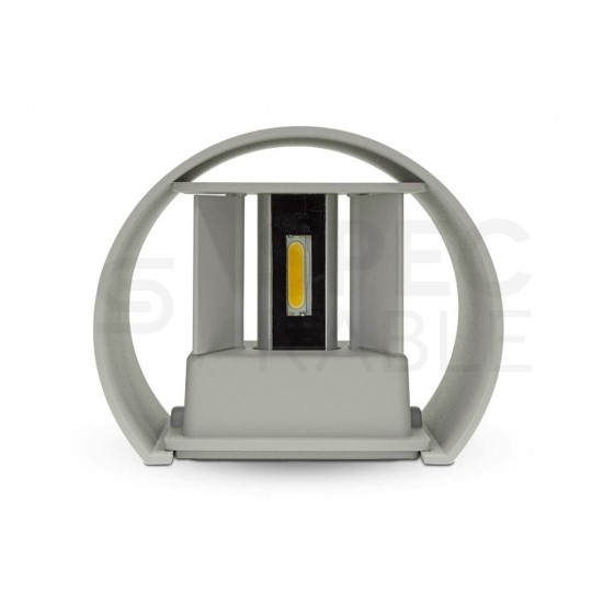 Lampa elewacyjna, kinkiet walec LED 6W 660lm 3000K IP65 szary barwa WW biała ciepła V-TAC VT-756-G