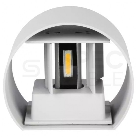 Lampa elewacyjna, kinkiet walec LED 6W 660lm 3000K IP65 szary barwa WW biała ciepła V-TAC VT-756-G