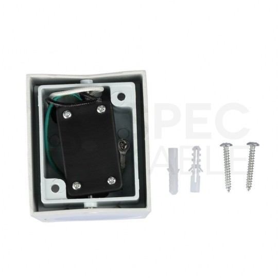 Lampa ścienna, kinkiet kwadrat GU10 max 35W biały IP44 V-TAC VT-7651SQ