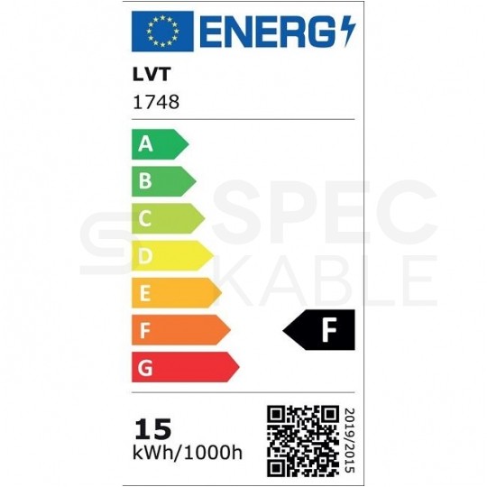 Lampa warsztatowa LED 15W / 230V 1200lm 6500k IP20 barwa CW biała zimna z przewodem 5m, hak MASTER LED