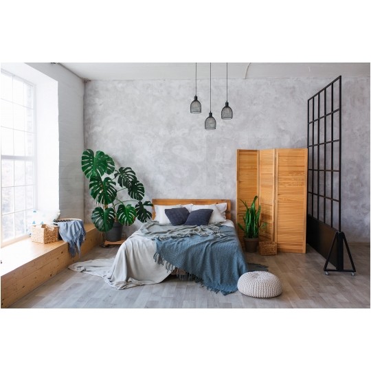 Lampa wisząca zwis sufitowy E27 betonowa szara