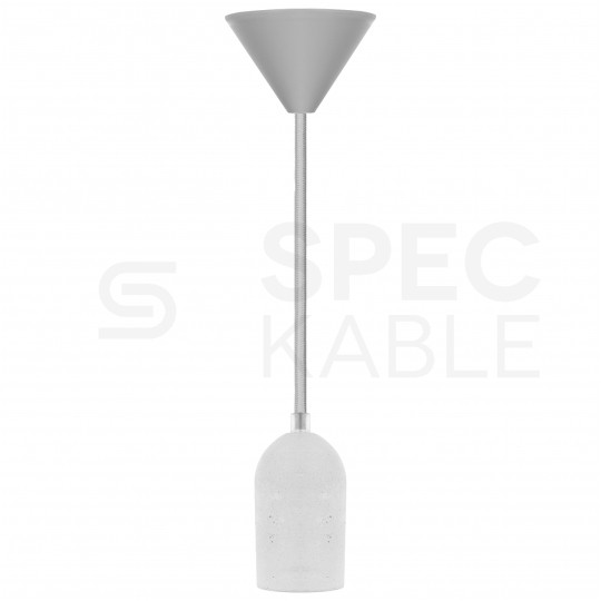 Lampa wisząca zwis sufitowy E27 betonowa szara