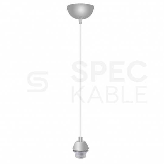 Lampa wisząca zwis sufitowy E27 chromowana pod klosz (bez linki)