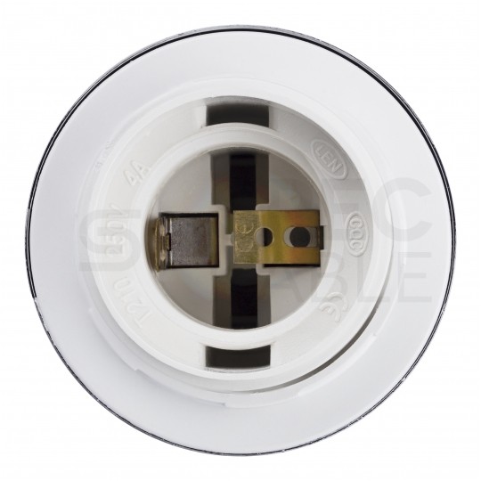 Lampa wisząca zwis sufitowy E27 chromowana pod klosz (bez linki)