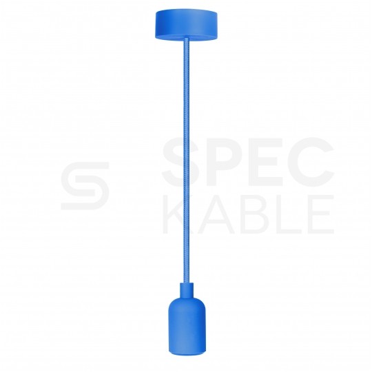 Lampa wisząca zwis sufitowy E27 silikonowa niebieska