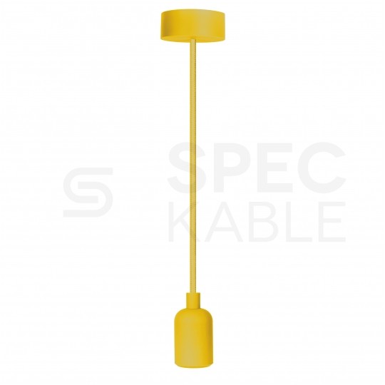 Lampa wisząca zwis sufitowy E27 silikonowa żółta