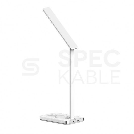 Lampka biurkowa 3w1 5W 560lm ładowarka indukcyjna WW barwa zmienna IP20 3000K-6500K V-TAC VT-7505