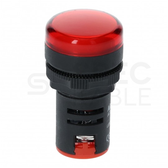 Lampka kontrolna sterownicza LED Czerwona 230V fi:22mm ADELID