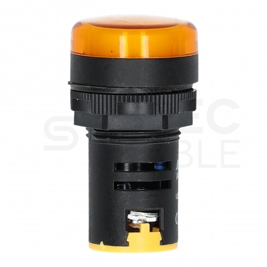 Lampka kontrolna sterownicza LED Żółta 12V fi:22mm ADELID