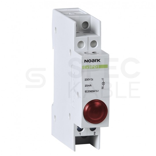 Lampka modułowa sygnalizacyjna (kontrolna) LED Czerwona 1-fazowa 230V AC/DC NOARK