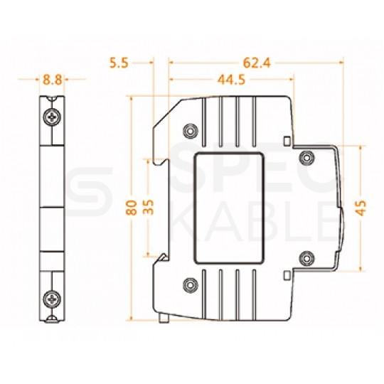 Lampka modułowa sygnalizacyjna (kontrolna) LED Niebieska 1-fazowa SLIM (0,5 modułowa) 230V AC/DC GACIA