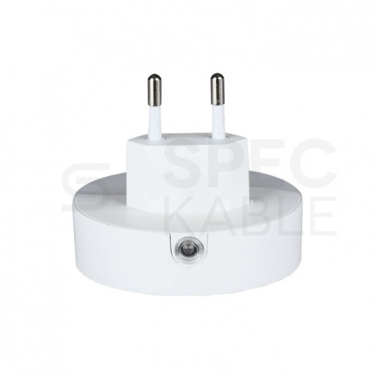 Lampka nocna do gniazdka z 2x USB 10lm 3000k, chip SAMSUNG IP20 barwa WW biała ciepła V-TAC VT-84-RD 5 LAT GWARANCJI