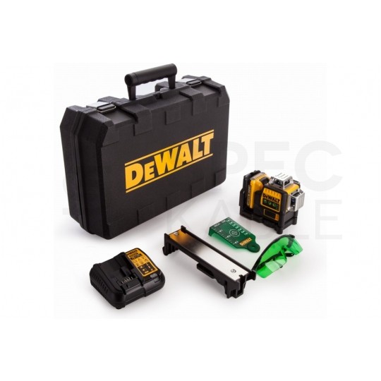 LASER LINIOWY 3-PŁASZCZYZNOWY 10,8V 2,0AH ZIELONA WIĄZKA DEWALT
