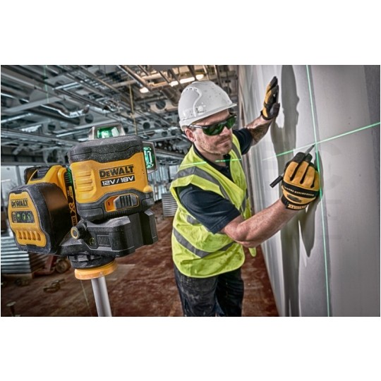 LASER LINIOWY 3-PŁASZCZYZNOWY 12/18V ZIELONA WIĄZKA XR 0*AH DEWALT