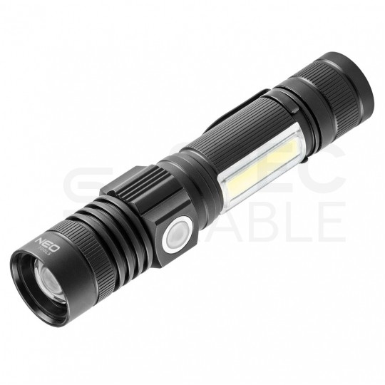 Latarka akumulatorowa LED 10W 800lm robocza USB 2w1 NEO 99-033