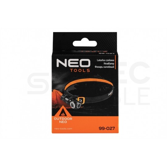 Latarka czołowa akumulatorowa LED 6W 600lm z magnetycznym ładowaniem IPX4 NEO 99-027