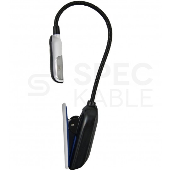 Latarka do czytania LED na baterie z giętkim ramieniem 150mm i klipsem Varta