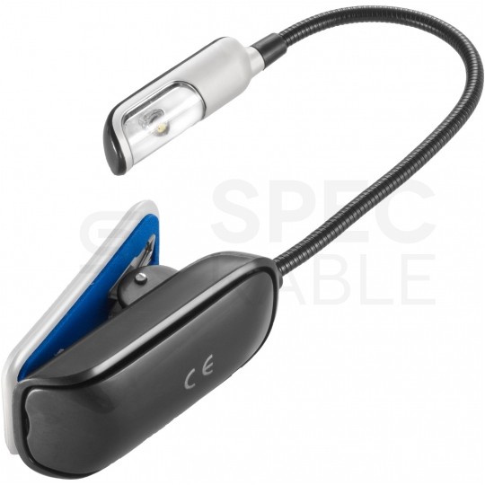 Latarka do czytania LED na baterie z giętkim ramieniem 150mm i klipsem Varta