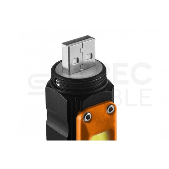 Latarka kątowa akumulatorowa LED 3W 300lm warsztatowa 2w1 USB NEO 99-034