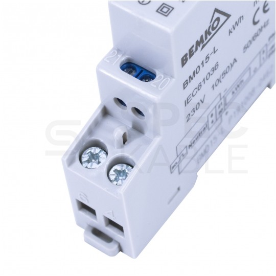 Licznik zużycia energii elektrycznej 1-fazowy 10/50A 1-modułowy z wyświetlaczem LCD BEMKO