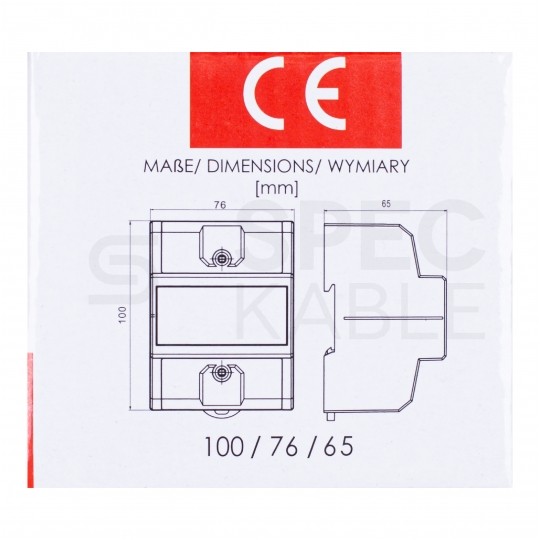 Licznik zużycia energii elektrycznej 3-fazowy 10/100A 4-modułowy z wyświetlaczem LCD ADELID
