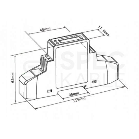 Licznik zużycia energii elektrycznej MID 1-fazowy 5/45A 1-modułowy z wyświetlaczem LCD EASTRON
