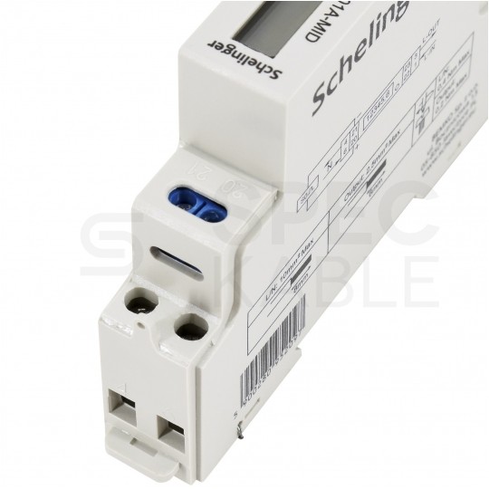 Licznik zużycia energii elektrycznej MID 1-fazowy 5/45A 1-modułowy z wyświetlaczem LCD SCHELINGER