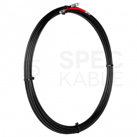 Linka nylonowa, włókno do wciągania, przeciągania kabla w kanałach, rurach, peszlach z pilotem czarna fi: 4mm 10m RUNPOTEC