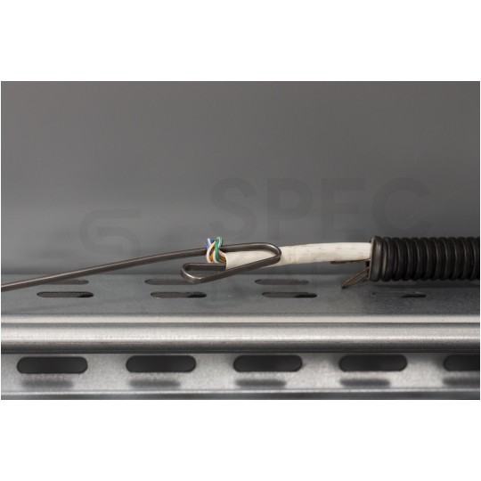 Linka stalowa do przeciągania, wciągania kabli w kanałach, rurach, peszlach w czerwonej kasecie 1,3x3mm 50m NEKU