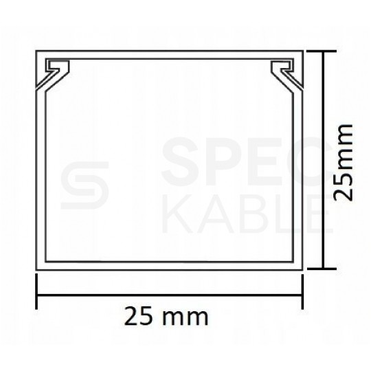 Listwa elektroinstalacyjna kanał kablowy BKK 25x25mm korytko z pokrywą KARTON=100m (50szt)