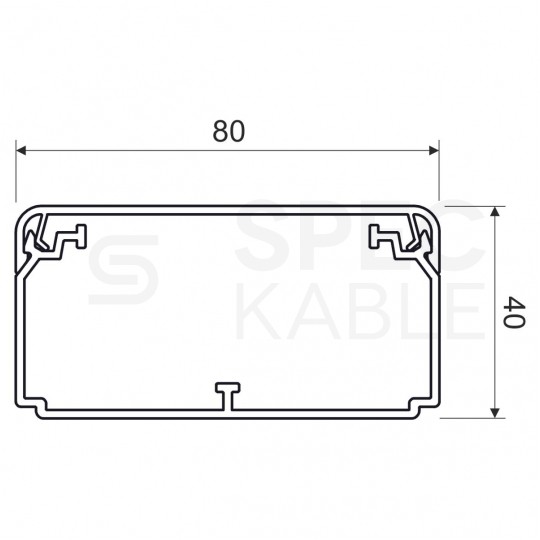 Listwa elektroinstalacyjna, kanał kablowy EKD 100x40mm korytko z pokrywą z folią ochronną KOPOS