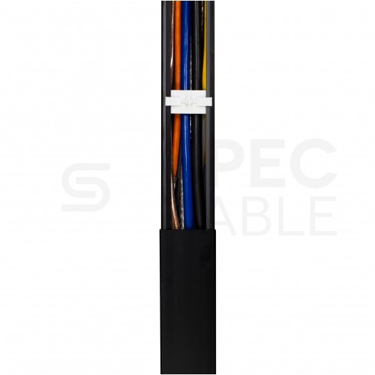 Listwa elektroinstalacyjna kanał kablowy LST czarny 25x15mm korytko z pokrywą i taśmą montażową 2-stronną