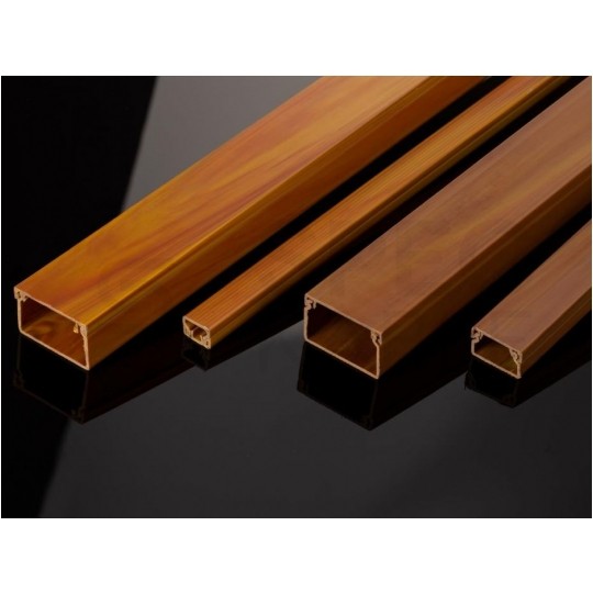 Listwa elektroinstalacyjna kanał kablowy MKE 11x15mm korytko z pokrywą AKS drewno ciemne