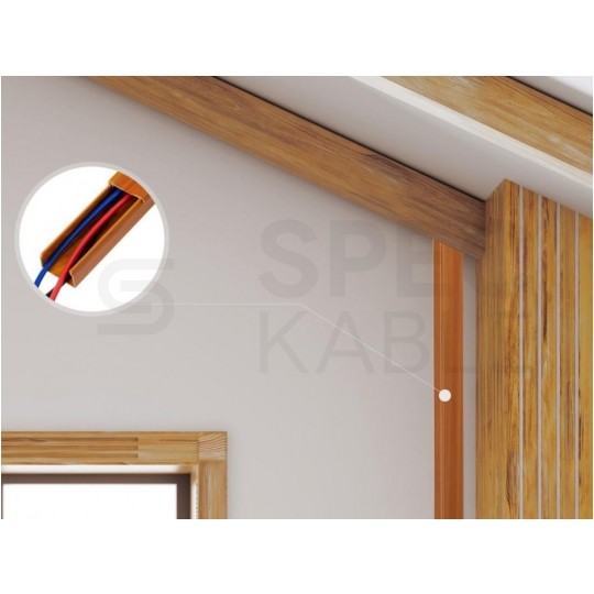 Listwa elektroinstalacyjna kanał kablowy MKE 15x25mm korytko z pokrywą AKS drewno ciemne