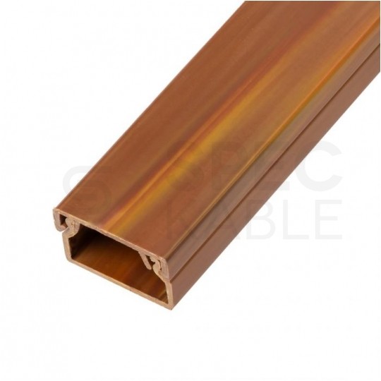 Listwa elektroinstalacyjna kanał kablowy MKE 15x25mm korytko z pokrywą AKS drewno ciemne