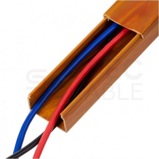 Listwa elektroinstalacyjna kanał kablowy MKE 25x40mm korytko z pokrywą AKS drewno ciemne